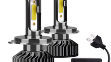Set 2 becuri LED H4 auto cu doua faze F2 H4 putere 100W