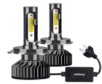 Set 2 becuri LED H4 auto cu doua faze F2 H4 putere 100W - 1