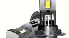 Set 2 becuri LED H7, 60W/set, 12V, cu ventilator integrat