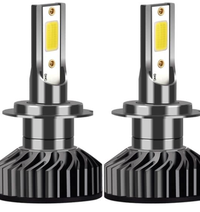 Set 2 becuri LED H7 F2 MINI COB 100W lumina alb-rece 12.000 lumeni - 1