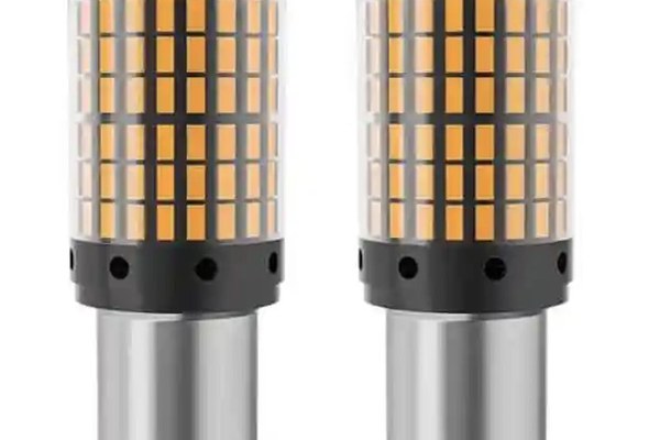 Set 2 Becuri LED semnalizare ORANGE soclu Py 150 grade LED 1156 led 144 SMD PY21