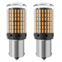 Set 2 Becuri LED semnalizare ORANGE soclu Py 150 grade LED 1156 led 144 SMD PY21 - 1