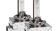 Set 2 becuri Xenon D1R White auto pentru far suport metalic 35W 6000K