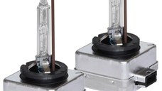 Set 2 becuri Xenon D1S White auto pentru far suport metalic 35W 6000K