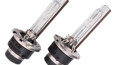 Set 2 becuri Xenon D2S White auto pentru far suport metalic 35W 6000K