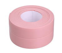 Set 2 Benzi late adezive etansare pentru baie din plastic ROZ 3 M - 1