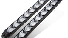 Set 2 Benzi LED DRL SAGEATA 25 cm - 12 Module pentru Siguranta si Design Modern