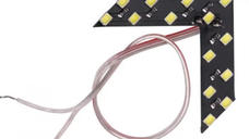 Set 2 Indicatoare semnalizare oglinda tip sageata LED Galben 12V tuning auto