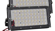 Set 2 Lampa Lucru 12v 50W 50 LED SMD Clesti CaiCai Proiector AUTO
