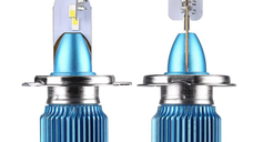 Set 2 lampi H4 LED MI2 auto cu doua faze putere 50W temperatura 6000k