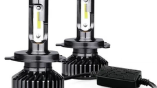 Set 2 Lampi LED V80 H4 auto canbus cu doua faze putere 200W temperatura 6000K