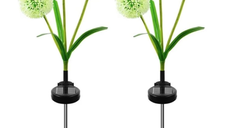 Set 2 Lampi solare decorative cu Flori de Papadie