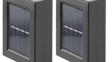 Set 2 lampi solare pentru perete exterior YD-3