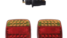 Set 2 lampi spate Led magnetice pentru remorca 12/24V Wireless fara fir