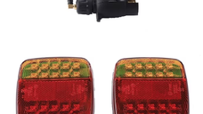 Set 2 lampi spate Led magnetice pentru remorca 12/24V Wireless fara fir