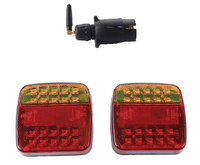 Set 2 lampi spate Led magnetice pentru remorca 12/24V Wireless fara fir - 1