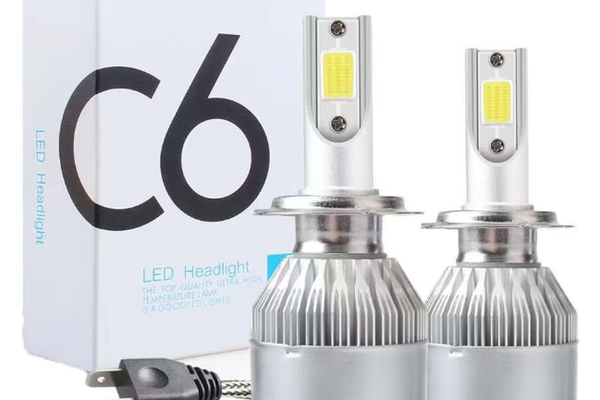 Set 2 LED-uri Auto C6-H4 cu doua faze putere 36W 3800 Lumeni