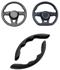 Set 2 manere antigrip ergonomice pentru volan negre - 1