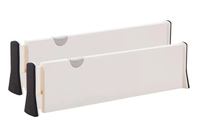 Set 2 organizatoare albe reglabile pentru sertar - 1