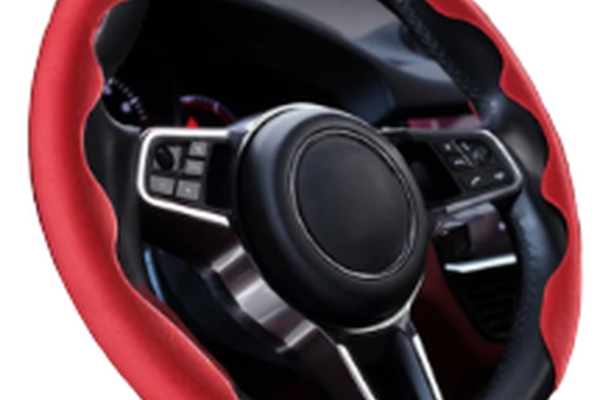 Set 2 prinderi ergonomice  pentru  Volan Antiderapante culoare Rosu