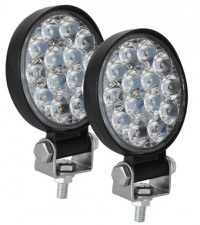 Set 2 Proiector ROTUND 14 LED 12v-24v  42w  lumina alba 6000k SLIM - 1