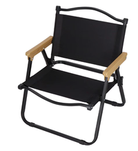 Set 2 scaune metalice plabile pentru gradina camping sau plaja negre - 1