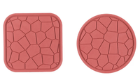 Set 2 suporturi de cauciuc pentru cratite 18 cm ROSU - 1