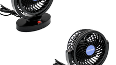 Set 2 Ventilatoare portabile pentru masina 15W negru MARS 306