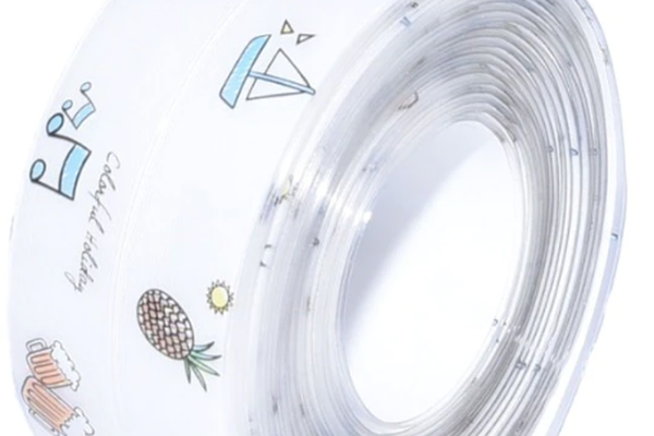 Set 2 x Banda de etansare transparenta cu model 38x320cm