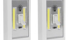 Set 2 x Intrerupatoare fara fir cu LED Super Bright Switch