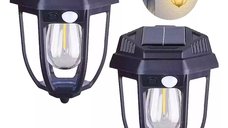 Set 2 x Lampa solara de gradina tip felinar cu tarus CL D68