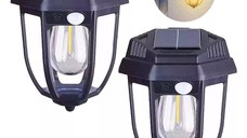 Set 2 x Lampa solara de gradina tip felinar cu tarus CL D68
