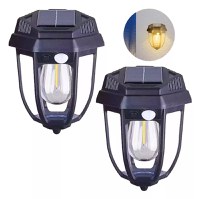 Set 2 x Lampa solara de gradina tip felinar cu tarus CL D68 - 1