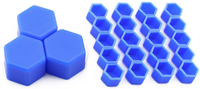 Set 20 capace prezoane 17" ALBASTRE din Silicon pentru jante - 1
