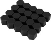 Set 20 capace prezoane 17" NEGRE din Silicon pentru jante - 1