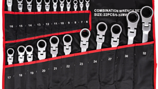 Set 22 piese chei combinate fixe si inelare articulate de la 6 la 32 mm