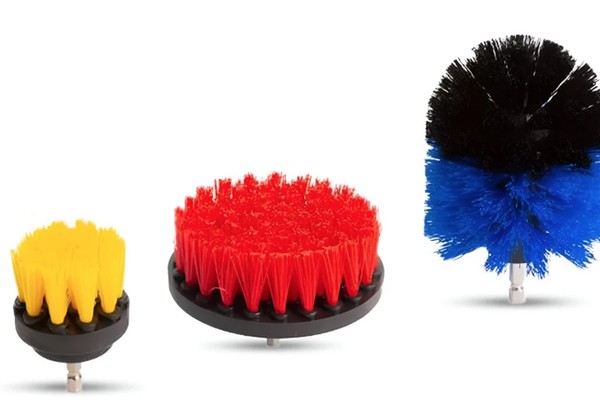 Set 3 perii curatare interior/exterior auto pentru bormasina