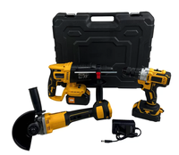 Set 3 scule cu acumulator Autofiletanta Polizor unghiular Rotopercutor cu distantier 2 acumulatori - 1