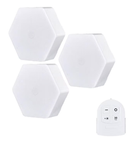 Set 3 spoturi hexagonale LED cu telecomanda - 1