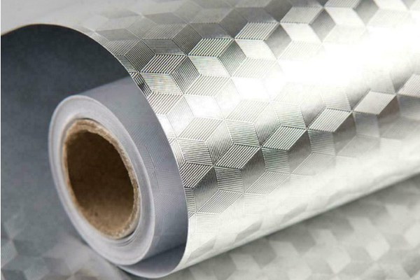 Set 3 x Autocolant ALUMINIU pentru Bucatarie 40x500 cm Model ROMB