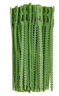 Set 30 coliere verzi din plastic pentru prindere plante gradina - 1