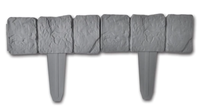 Set 4 bucati MINI Gard cu aspect de piatra Plastic / Bordura din plastic cu aspect de piatra - 1