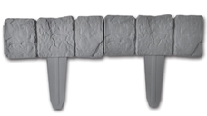Set 4 bucati MINI Gard cu aspect de piatra Plastic / Bordura din plastic cu aspect de piatra