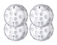 Set 4 lampi LED RGB cu telecomanda rezistente la apa BA - 1