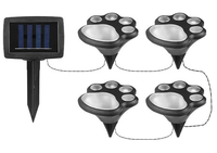 Set 4 Lampi solare led tip labuta de caine cu infigere in gazon - 1