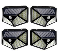 Set 4 Lampi ULTRA 100 LED Solare cu senzor de miscare si lumina 3 moduri ILUMINARE - 1