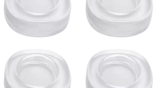 Set 4 picioruse TRANSPARENTE din silicon antivibratie pentru masina de spalat