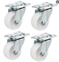 Set 4 Roti 40mm ALBE Pivotante  ROTILE culoarea alba - 1