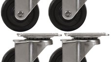 Set 4 Roti 40mm NEGRE Pivotante NEGRE ROTILE culoarea Negru