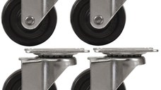 Set 4 Roti 40mm NEGRE Pivotante NEGRE ROTILE culoarea Negru